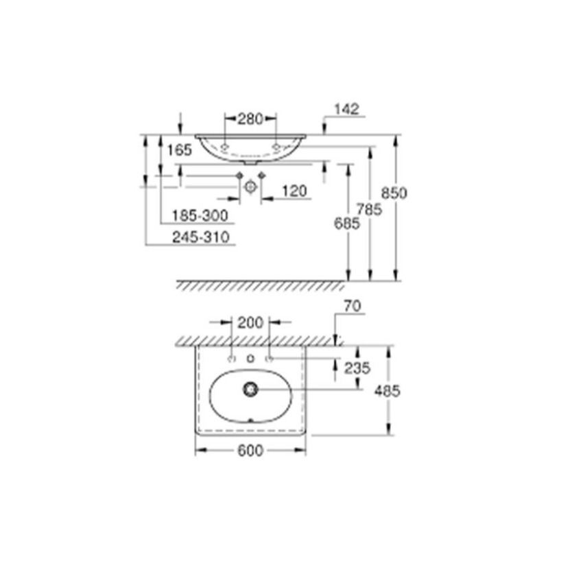 Lavabo treo tường GROHE 3956500H