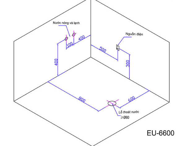Bồn tắm góc massage Euroking EU-6600
