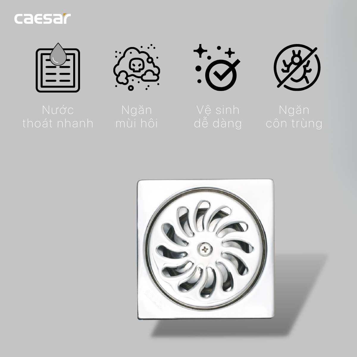 Ga thoát sàn Caesar F2222 (Ø60)
