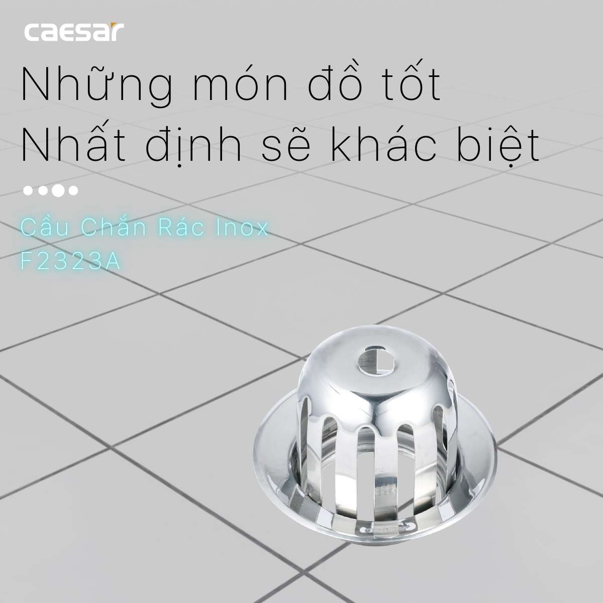 Ga thoát sàn Caesar F2323A (Ø90)
