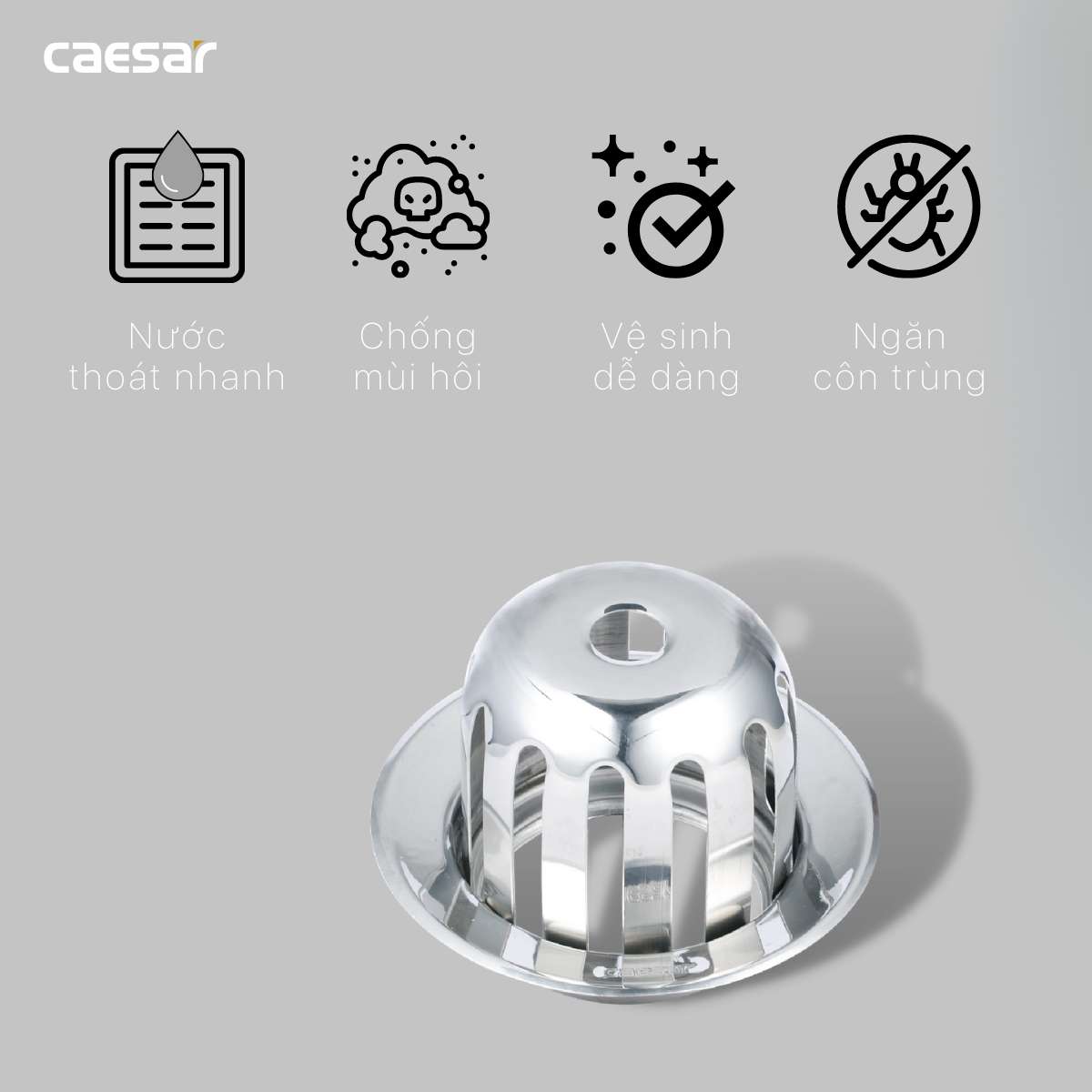 Ga thoát sàn Caesar F2323A (Ø90)