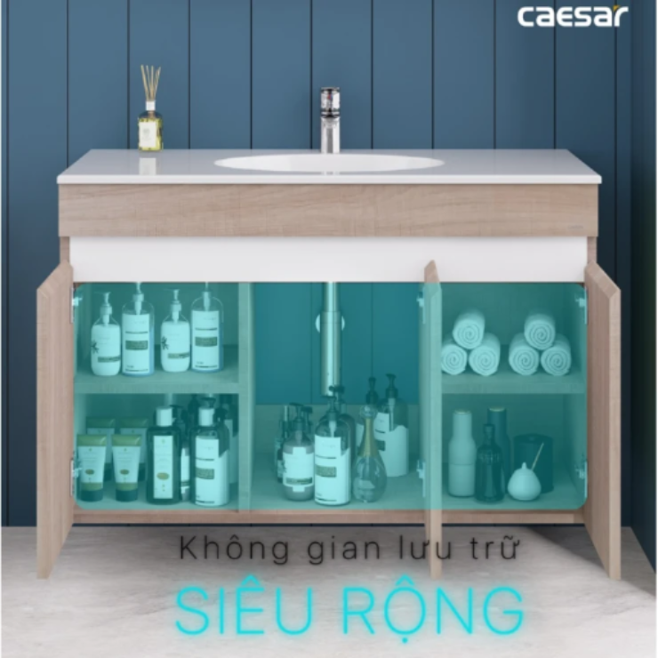 Bộ Tủ Lavabo Caesar LF5028/EH15028AW7V Treo Tường 1000x500mm