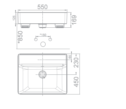 Chậu rửa lavabo American WP-F419 đặt nửa bàn