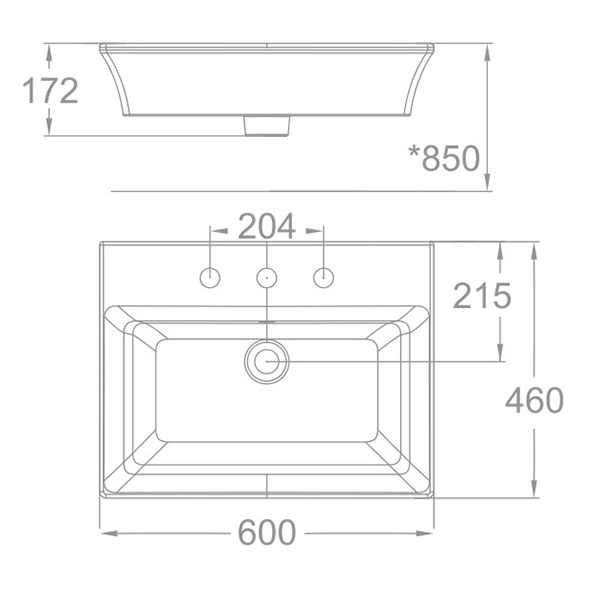 Chậu rửa lavabo American Standard WP-F525.3H (3 lỗ)