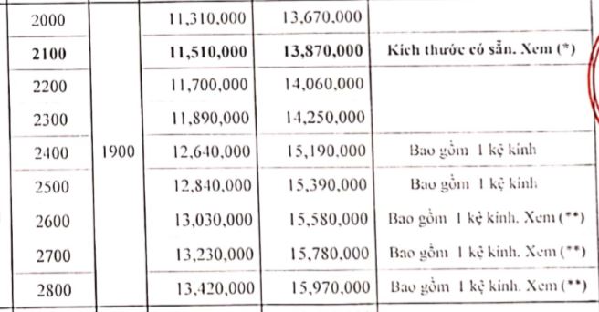 Vách kính theo yêu cầu Fendi FIG-2X4 (kính dày 8mm)