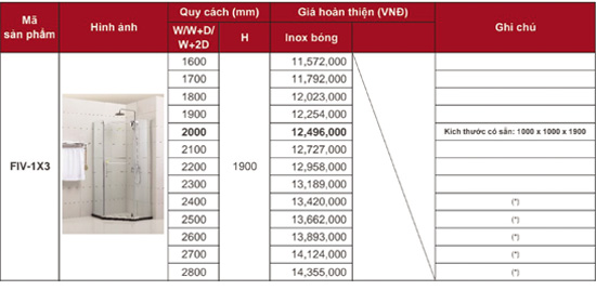 Vách kính theo yêu cầu Fendi FIV-1X3(kính dày 8mm)