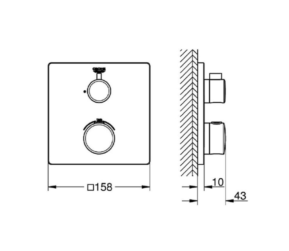Mặt nạ bộ trộn sen GROHE 24079000