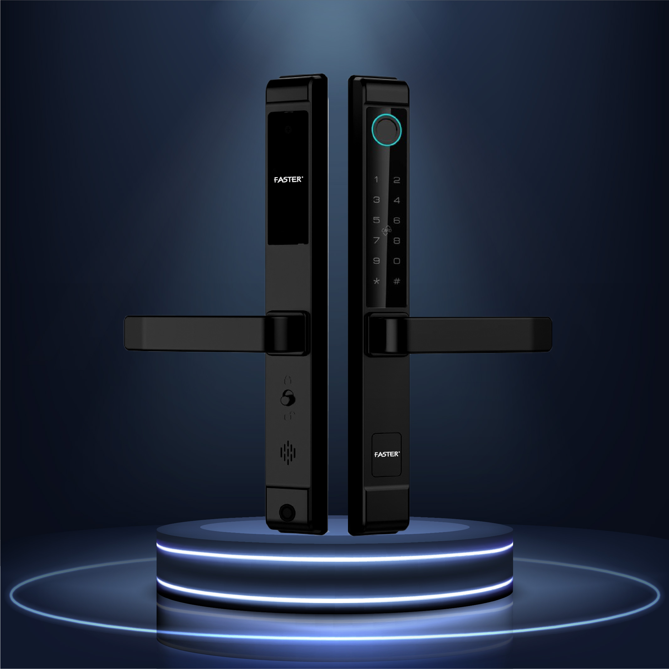 Khóa vân tay cửa nhôm FS6600 BL