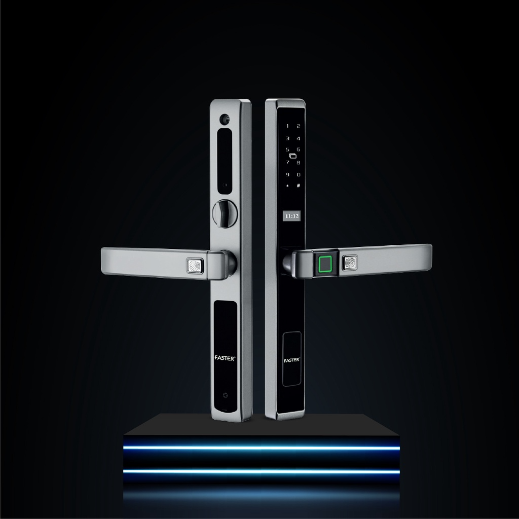 Khóa vân tay cửa nhôm FS6900 Grey