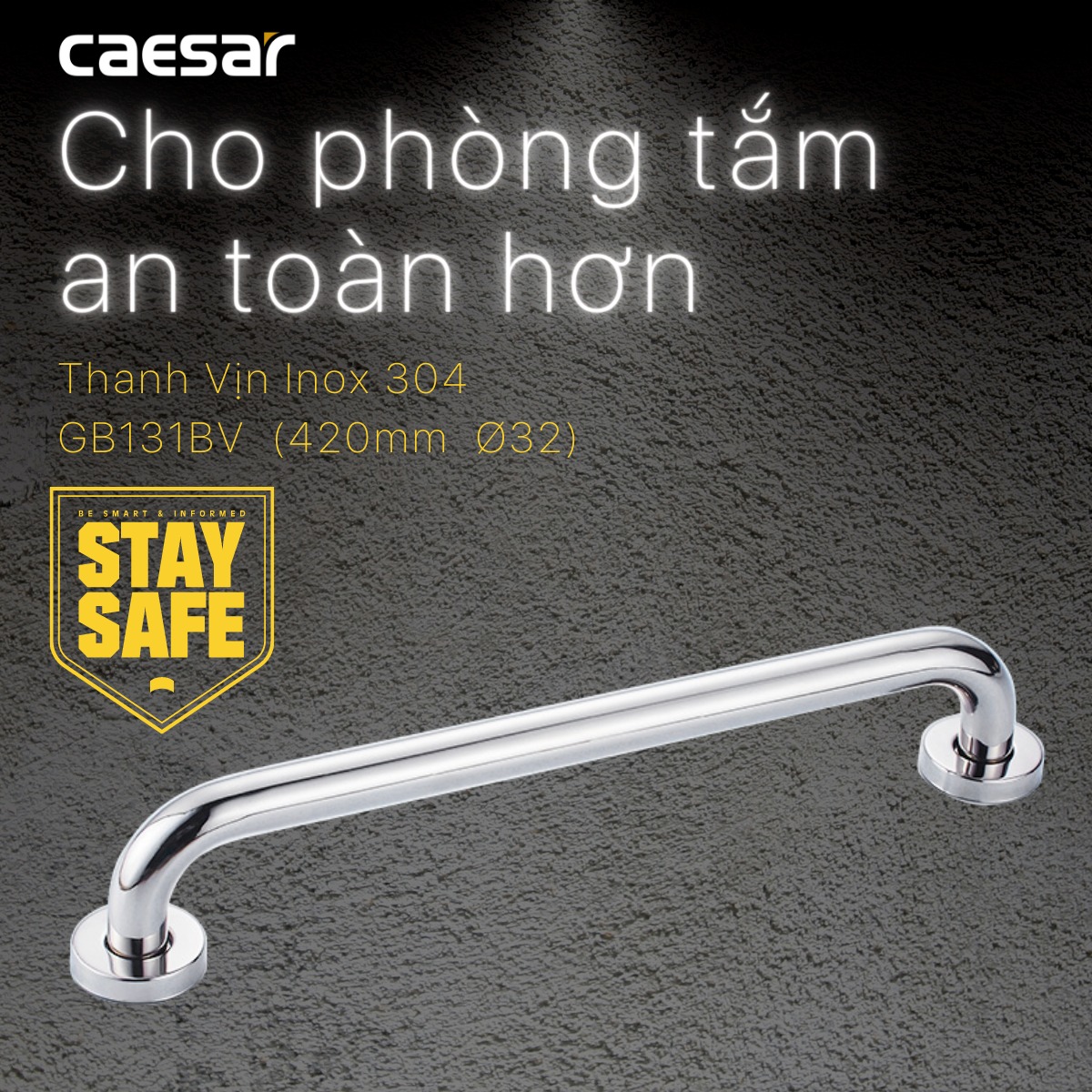 Thanh tay vịn inox Caesar GB131BV