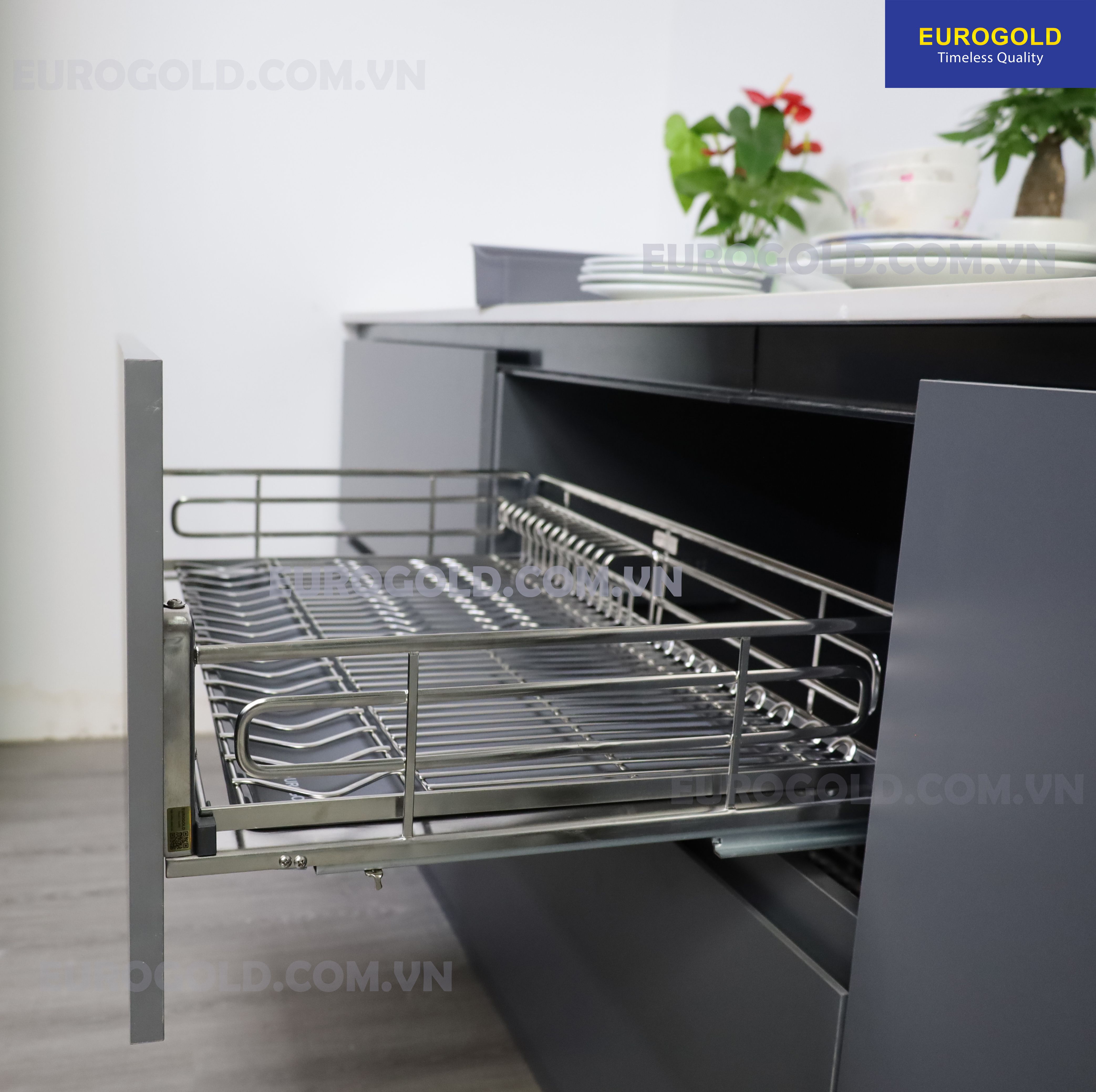 Giá xoong nồi  – Bát đĩa đa năng nan OVAL EUROGOLD EPV6060