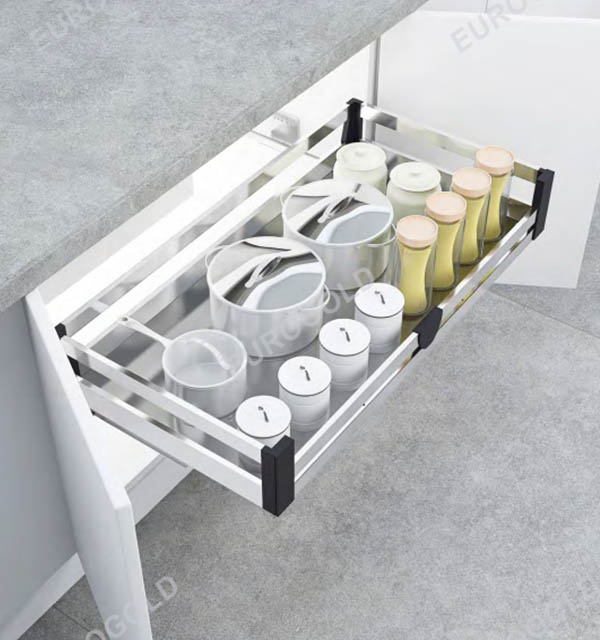 Giá xoong nồi hộp 2 lớp đáy âm tủ EUROGOLD EU131600