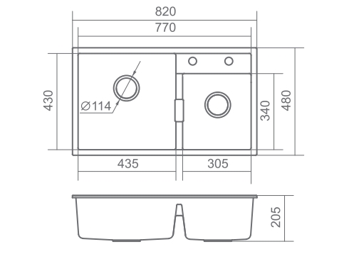Chậu rửa bát Geler GL-8248B