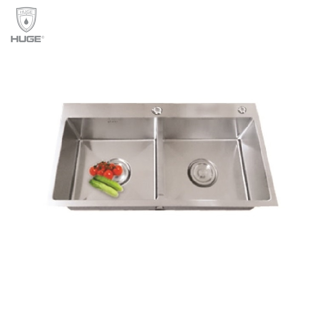 CHẬU RỬA BÁT 2 HỐ CÂN HUGE (H-1200A3)