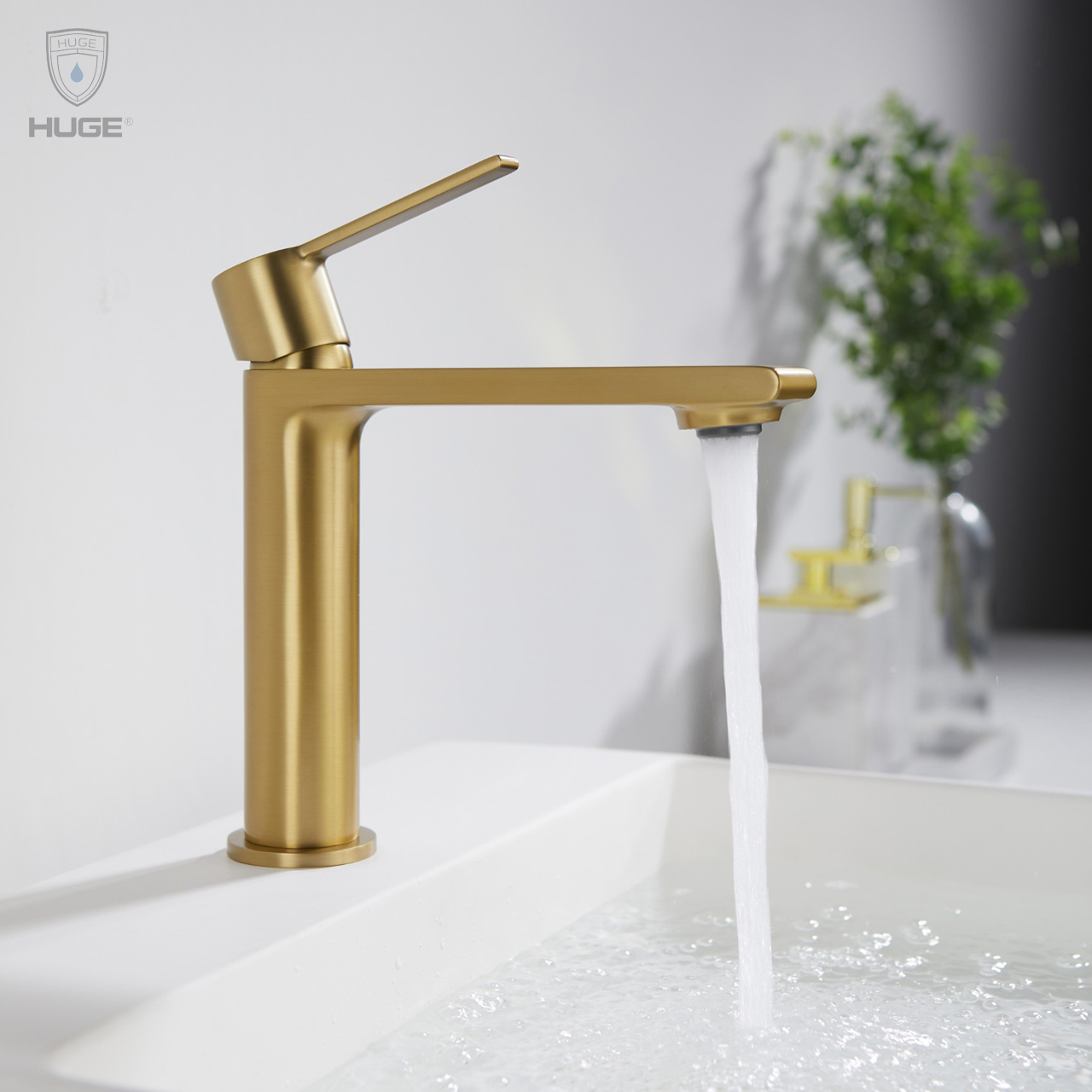 Vòi rửa lavabo Elegant (Brush Gold) H-8600VG