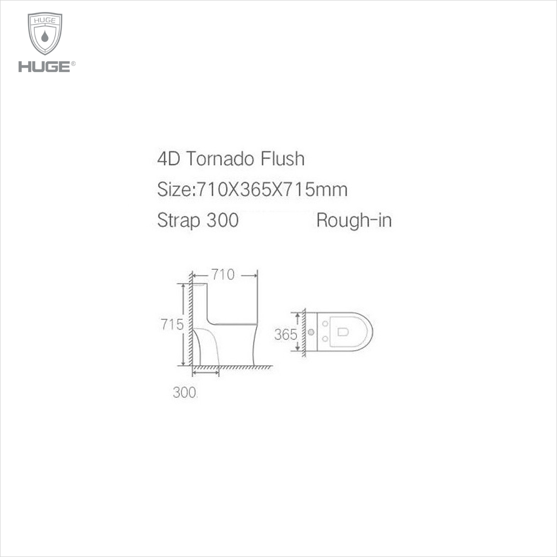 Bồn cầu một khối Huge H-BC2098