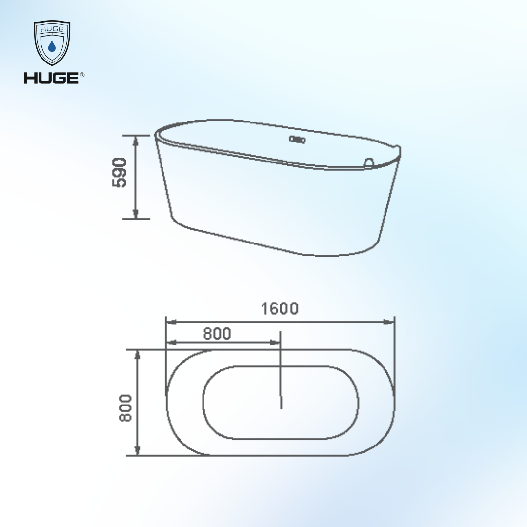 BỒN TẮM NGÂM H-BT2008