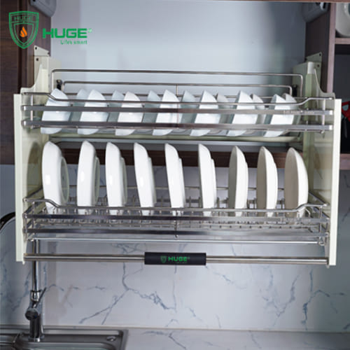 Giá bát đĩa di động inox304 mờ (H-BD138D)