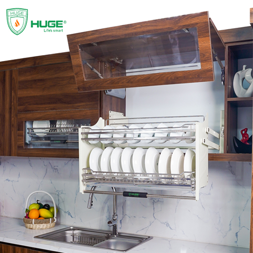 Giá bát đĩa di động inox304 mờ (H-BD138D)