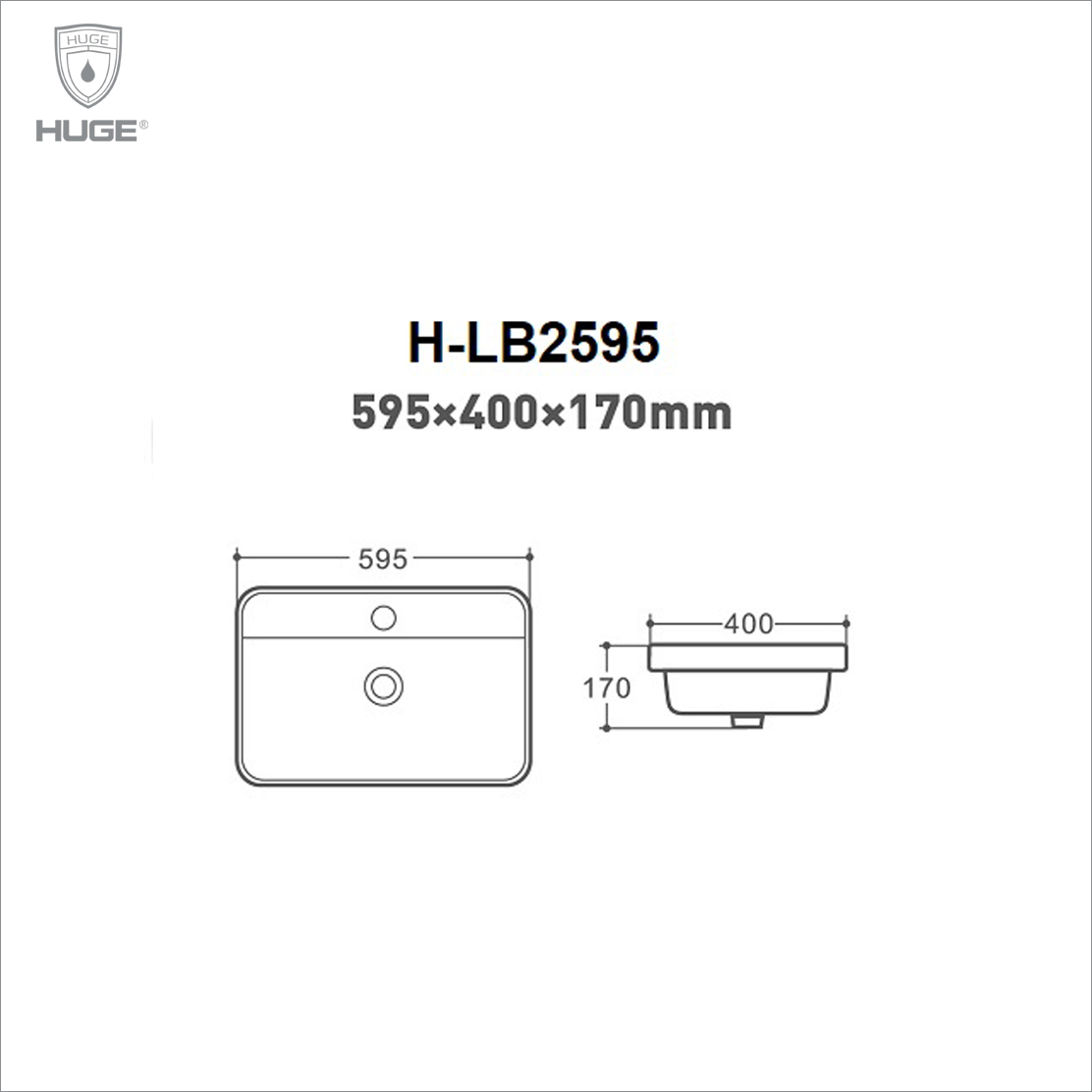 CHẬU LAVABO ĐẶT BÀN HUGE  (H-LB2595)
