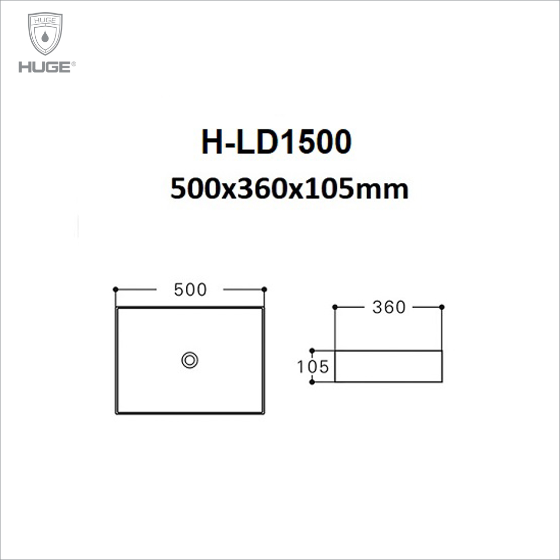 CHẬU LAVABO ĐẶT BÀN HUGE (H-LD1500)