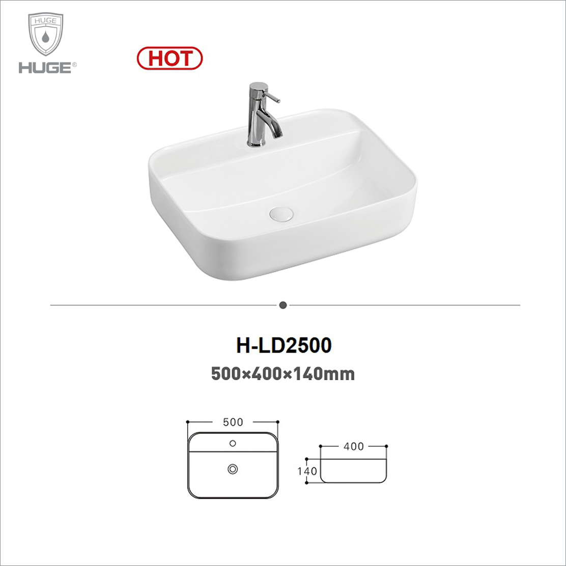 CHẬU LAVABO ĐẶT BÀN HUGE (H-LD2500)