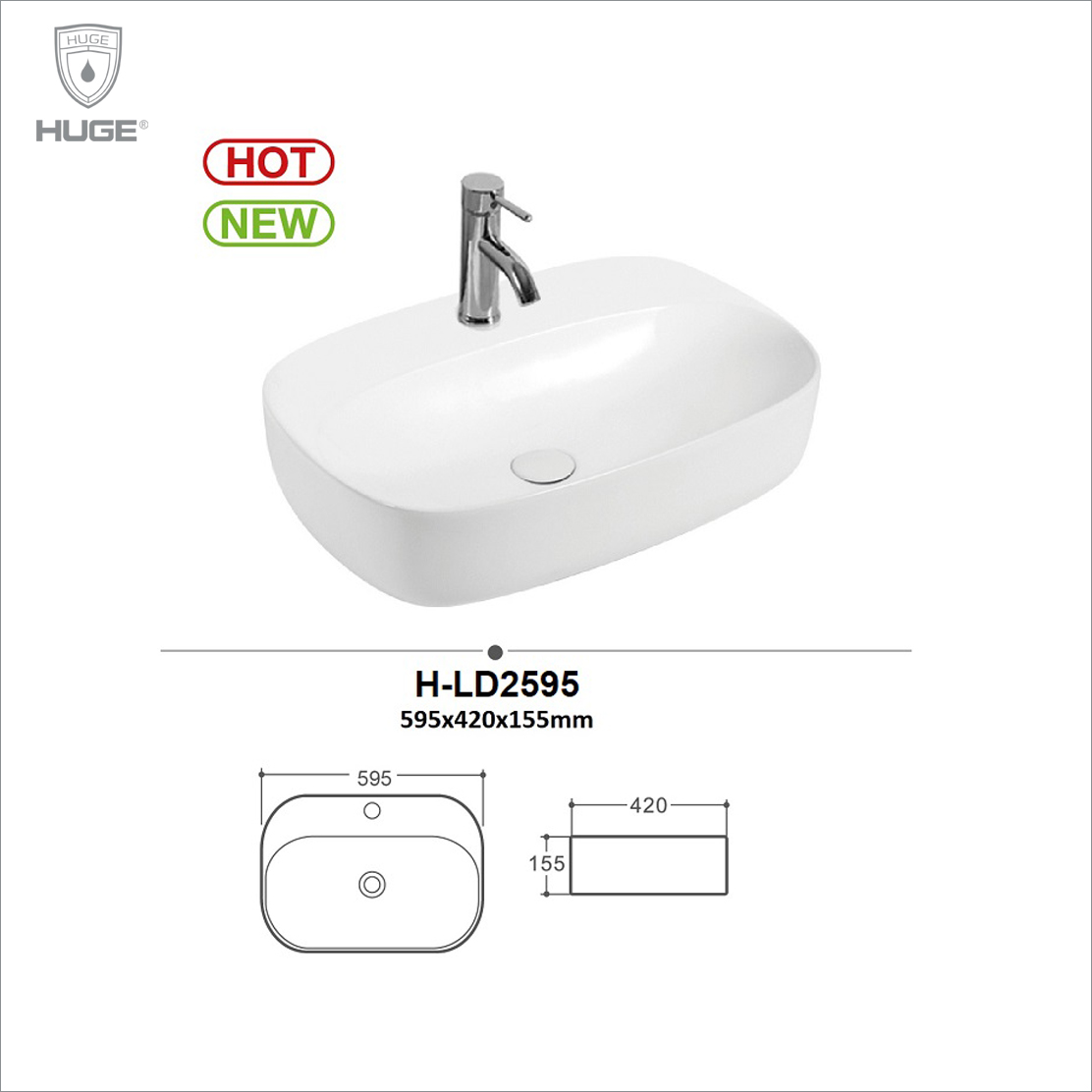 CHẬU LAVABO ĐẶT BÀN HUGE (H-LD2595)