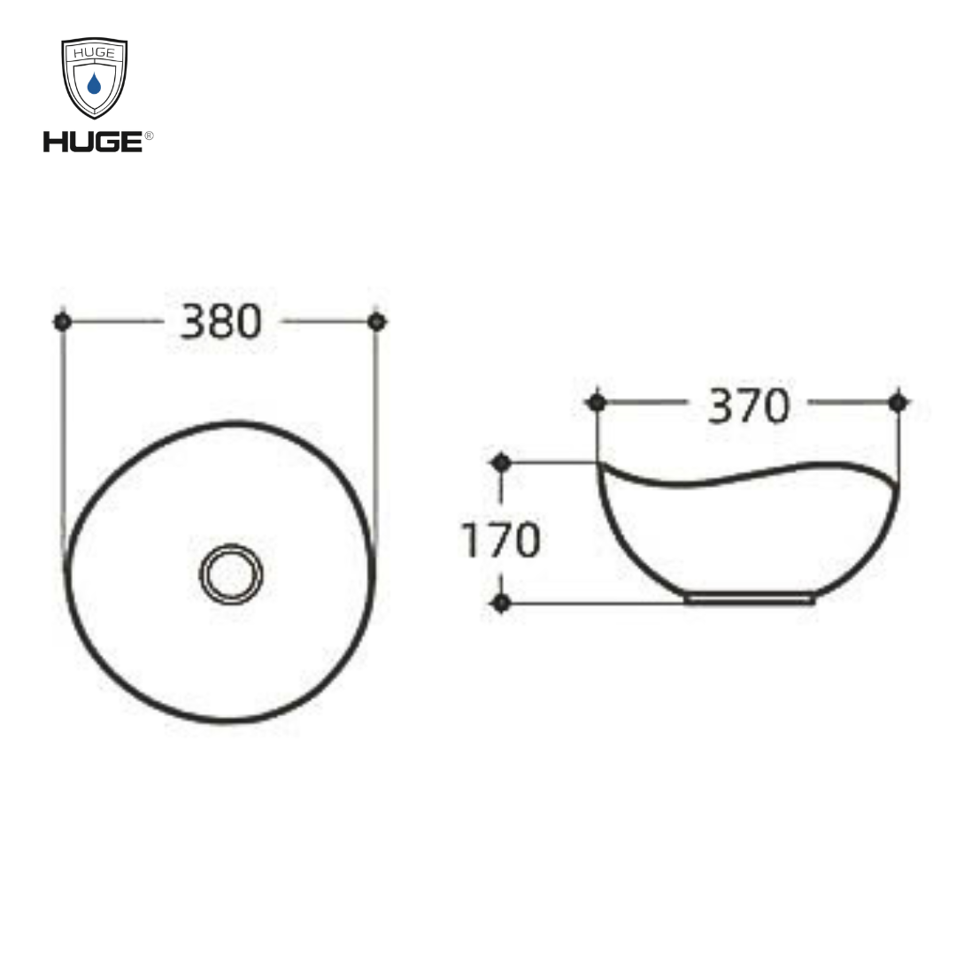 LAVABO ĐẶT BÀN HUGE H-LT1380B