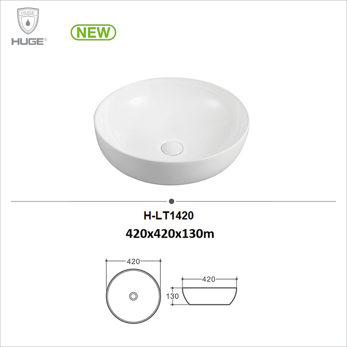 CHẬU LAVABO ĐẶT BÀN HUGE (H-LT1420)
