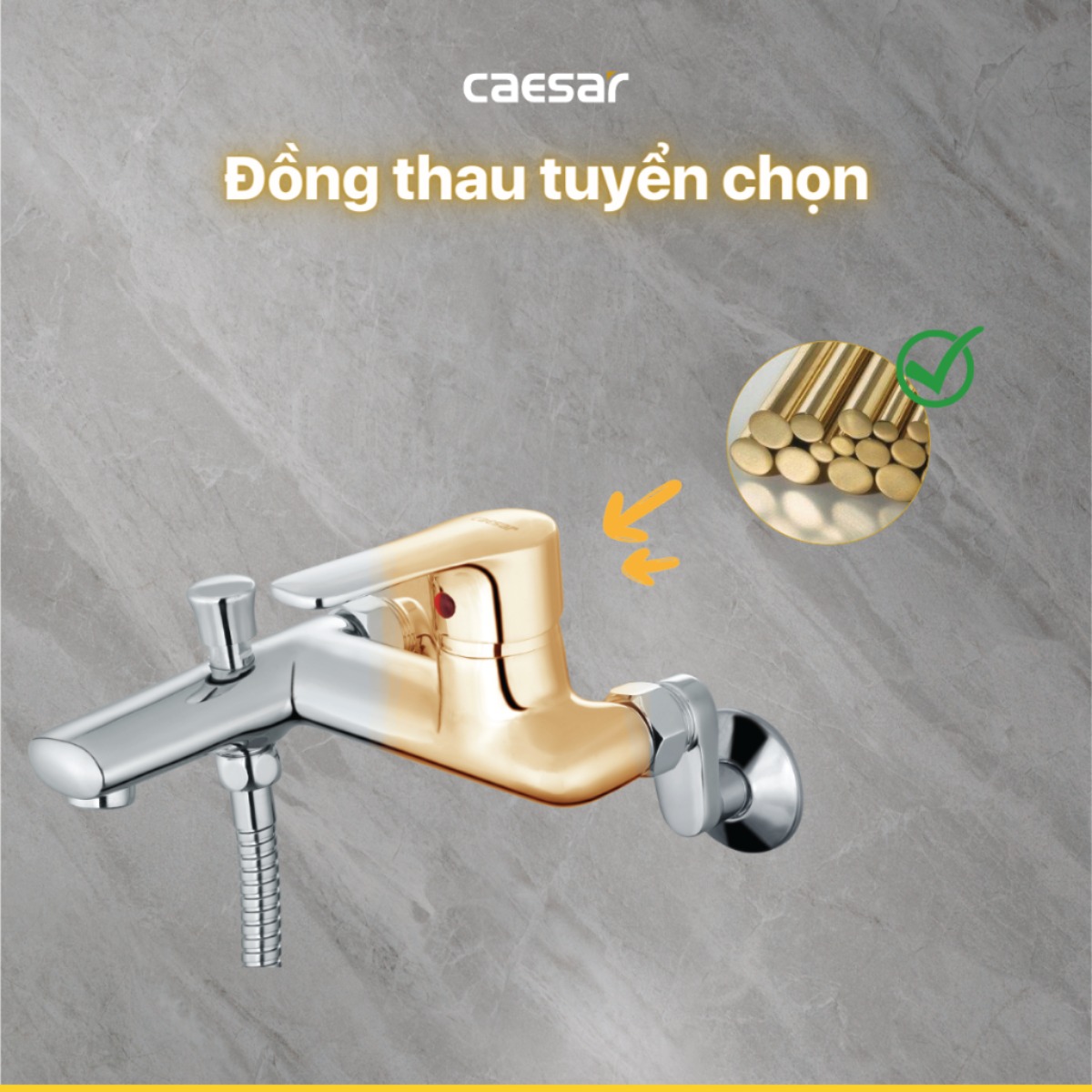 Vòi sen nóng lạnh Caesar S433C