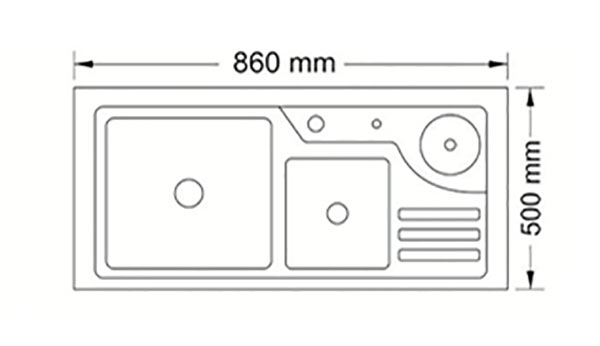 Chậu rửa bát cao cấp Topy HP8650Đ