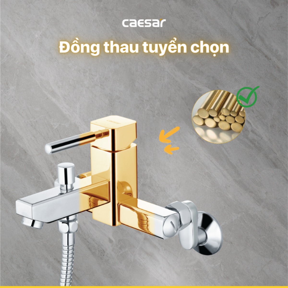 Vòi sen nóng lạnh Caesar S463C