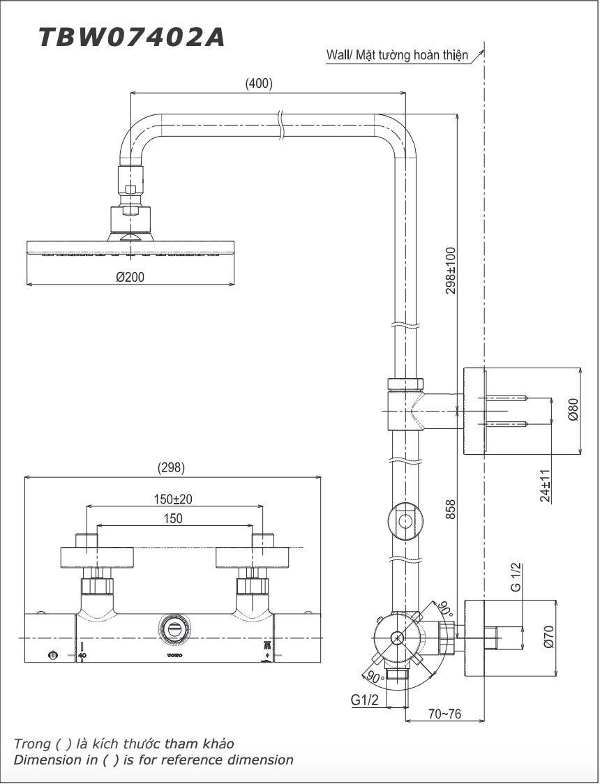 Sen cây nhiệt độ TOTO dòng G TBW07402A