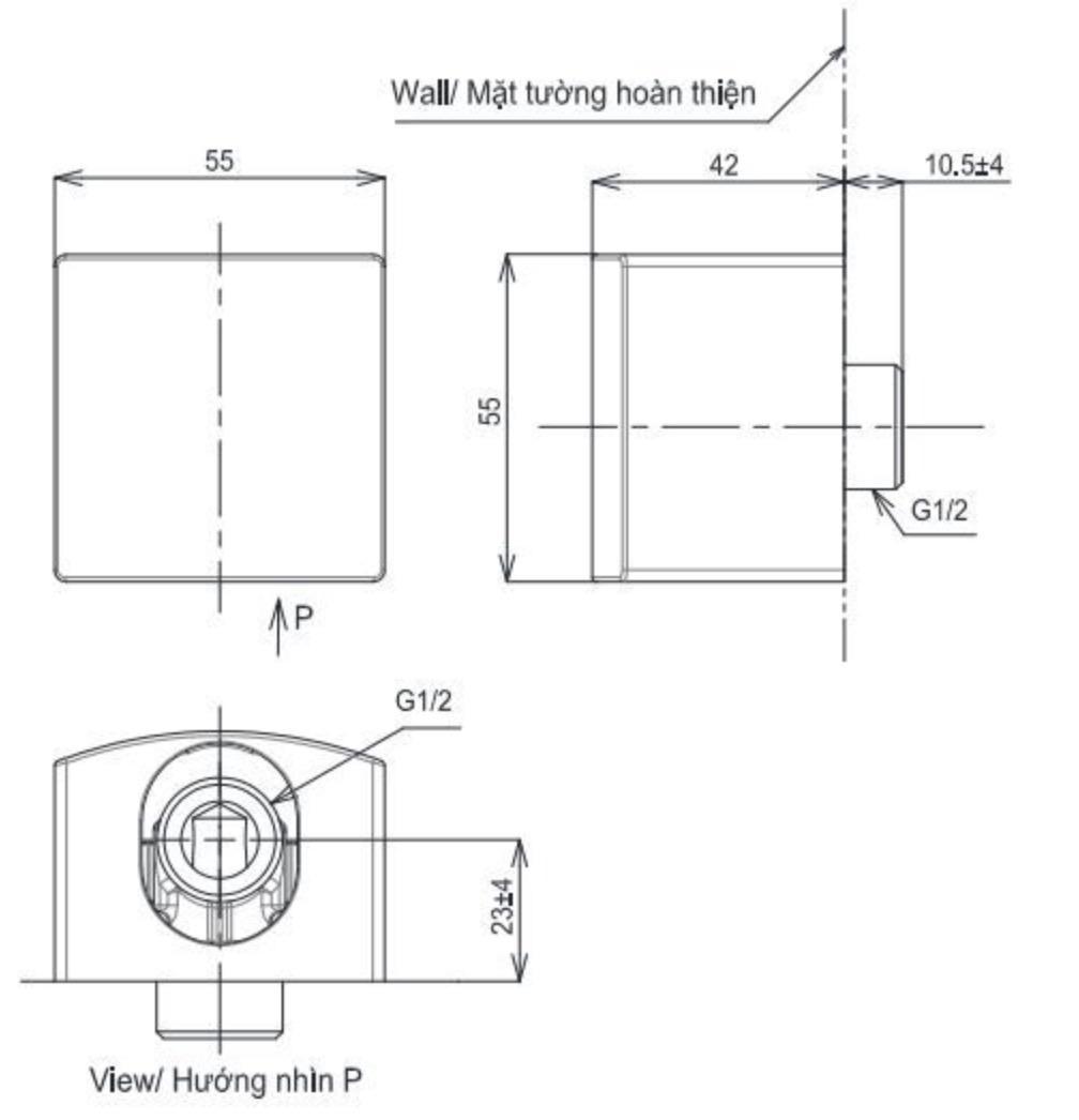 Cút Nối Tường TOTO TBW08009A