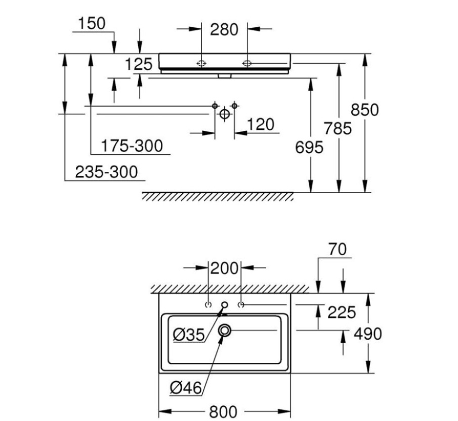 Lavabo treo tường GROHE 3946900H