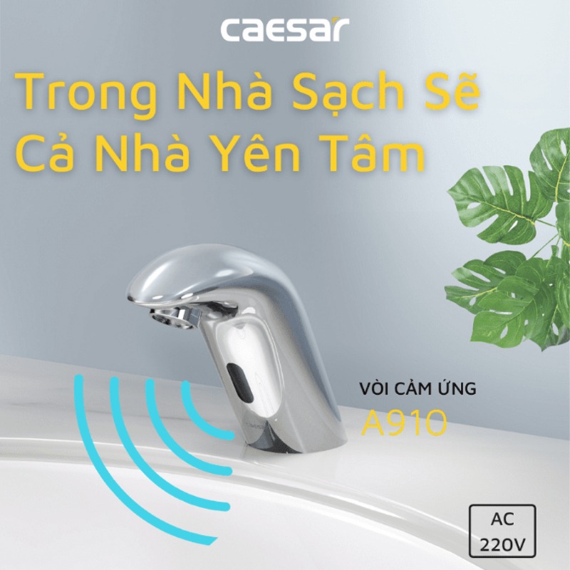 Vòi rửa lavabo cảm ứng Caesar A910