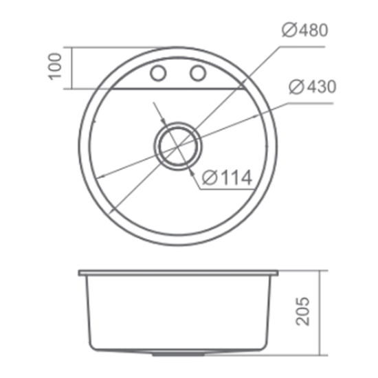 Chậu rửa bát Geler GL-GR4822B