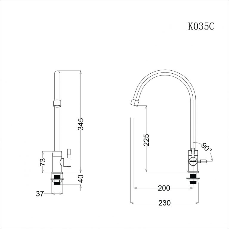 Vòi Bếp Lạnh CAESAR K035C Gắn Chậu