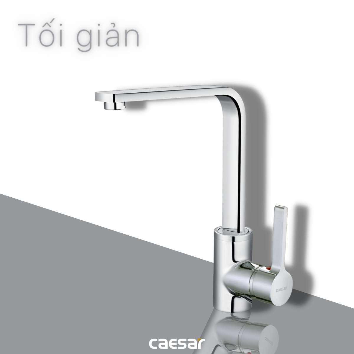 Vòi Bếp CAESAR K665C Nóng Lạnh Gắn Chậu Inox