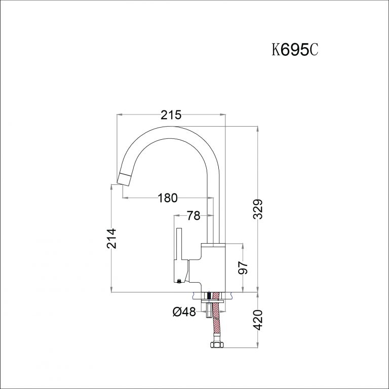 Vòi Rửa Chén CAESAR K695C Nóng Lạnh Nhà Bếp