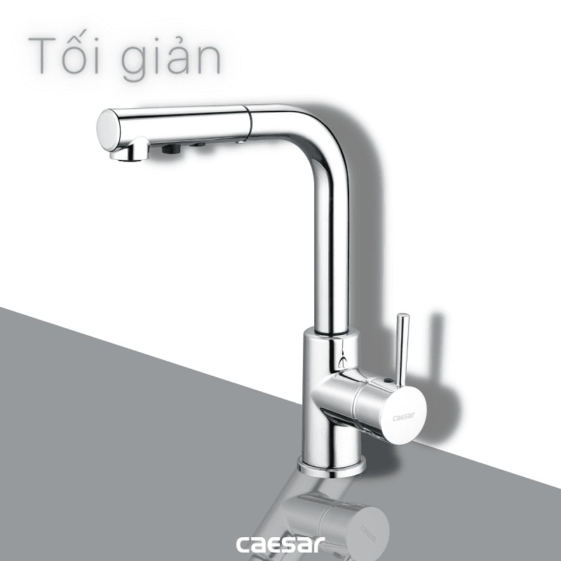 Vòi Rửa Chén Caesar K915C Rút Dây Nóng Lạnh