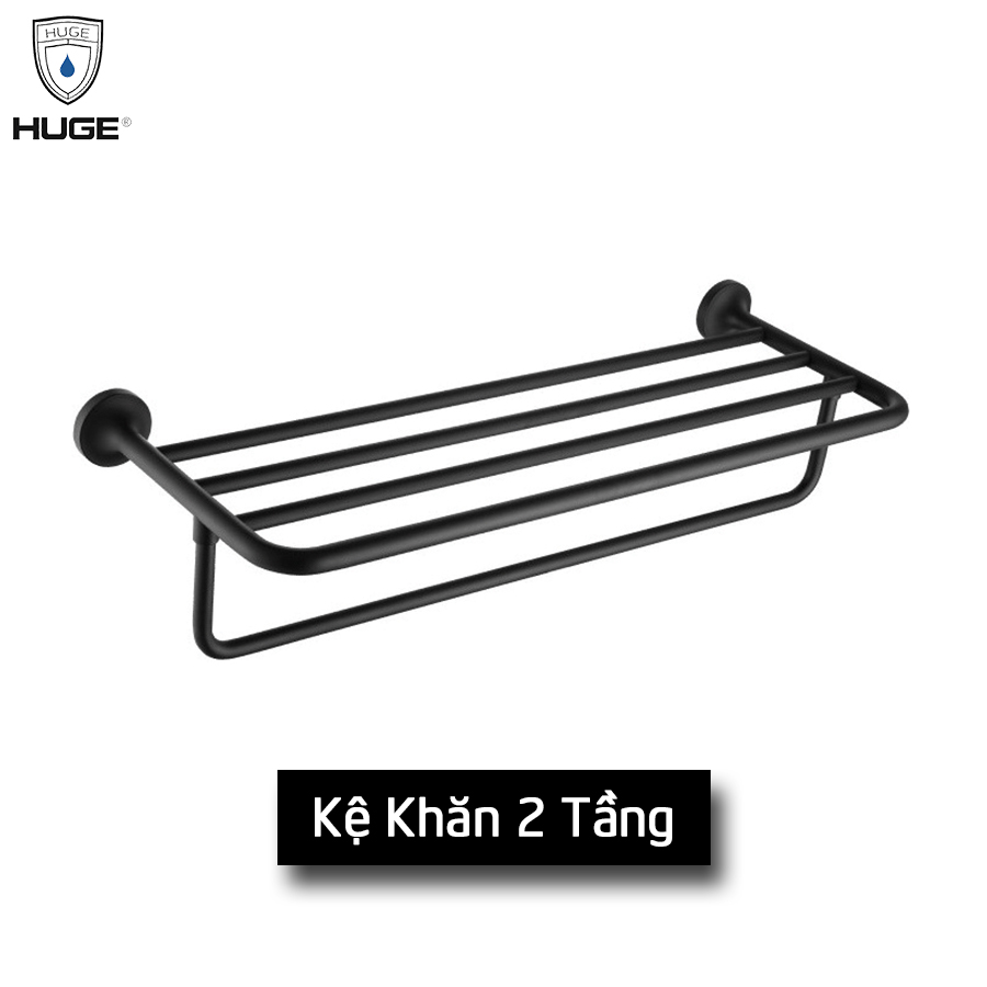 Kệ khăn 2 tầng Huge 𝑚𝑎𝑡𝑡𝑒 𝑏𝑙𝑎𝑐𝑘 H-B1839B