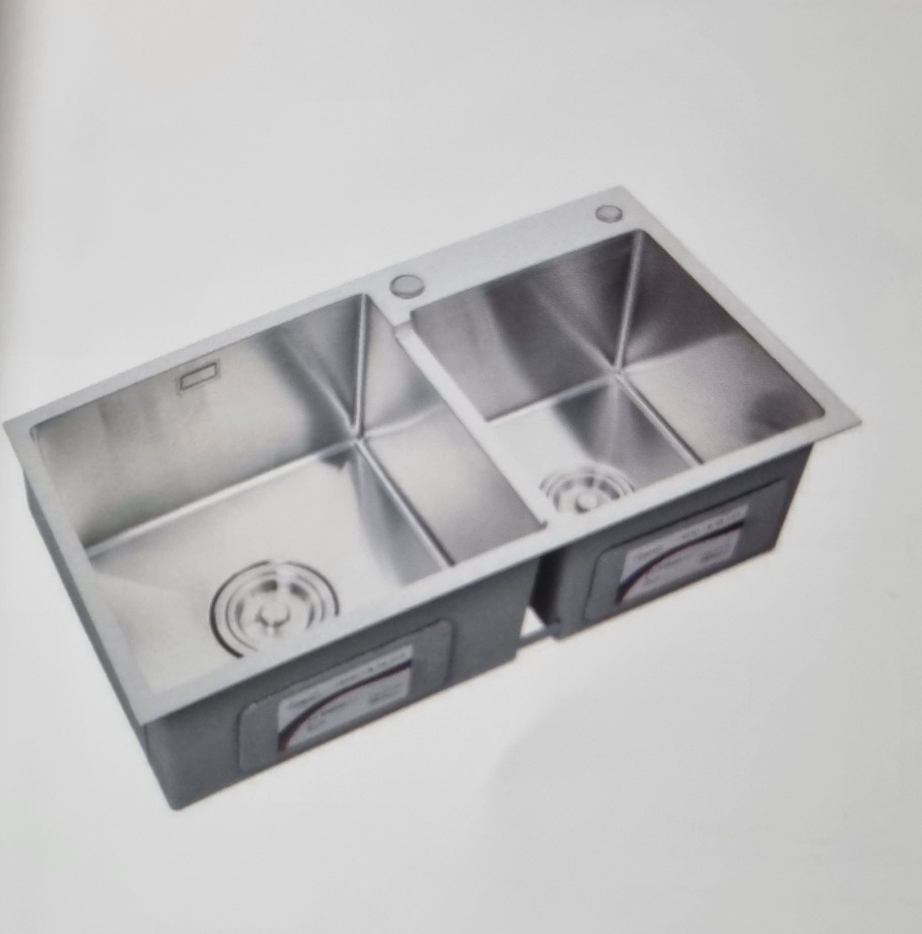 Chậu 2 hố lệch inox 201 SA7843