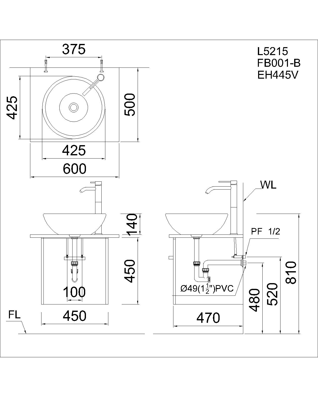 Lavabo Đặt Trên Bàn - L5215