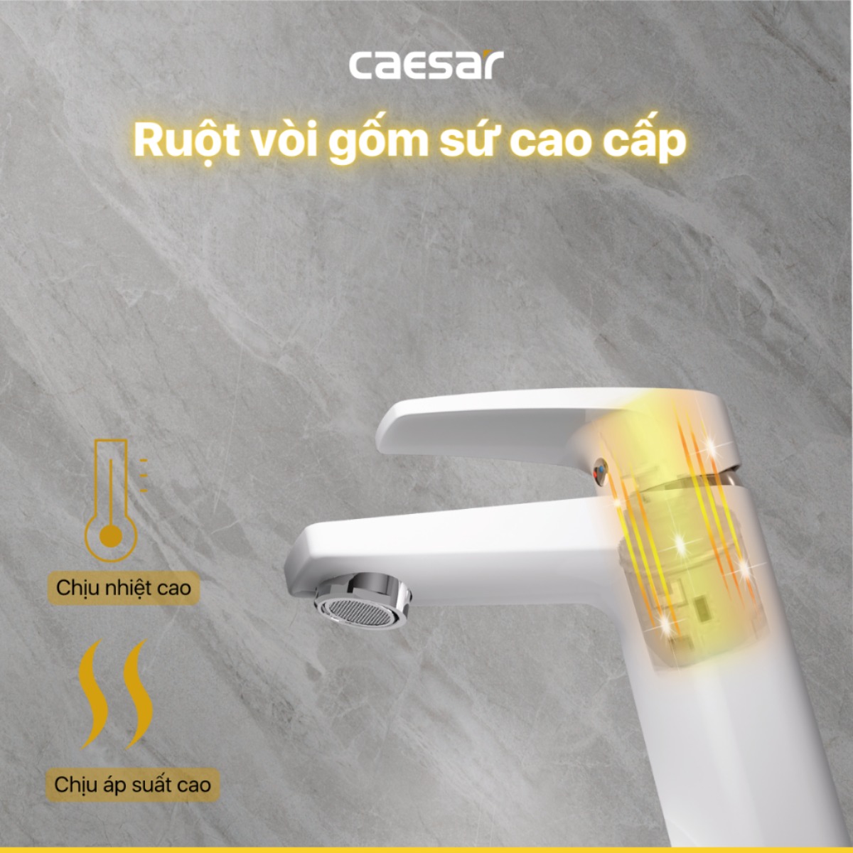 Vòi Lavabo Caesar B390CWU Nóng Lạnh