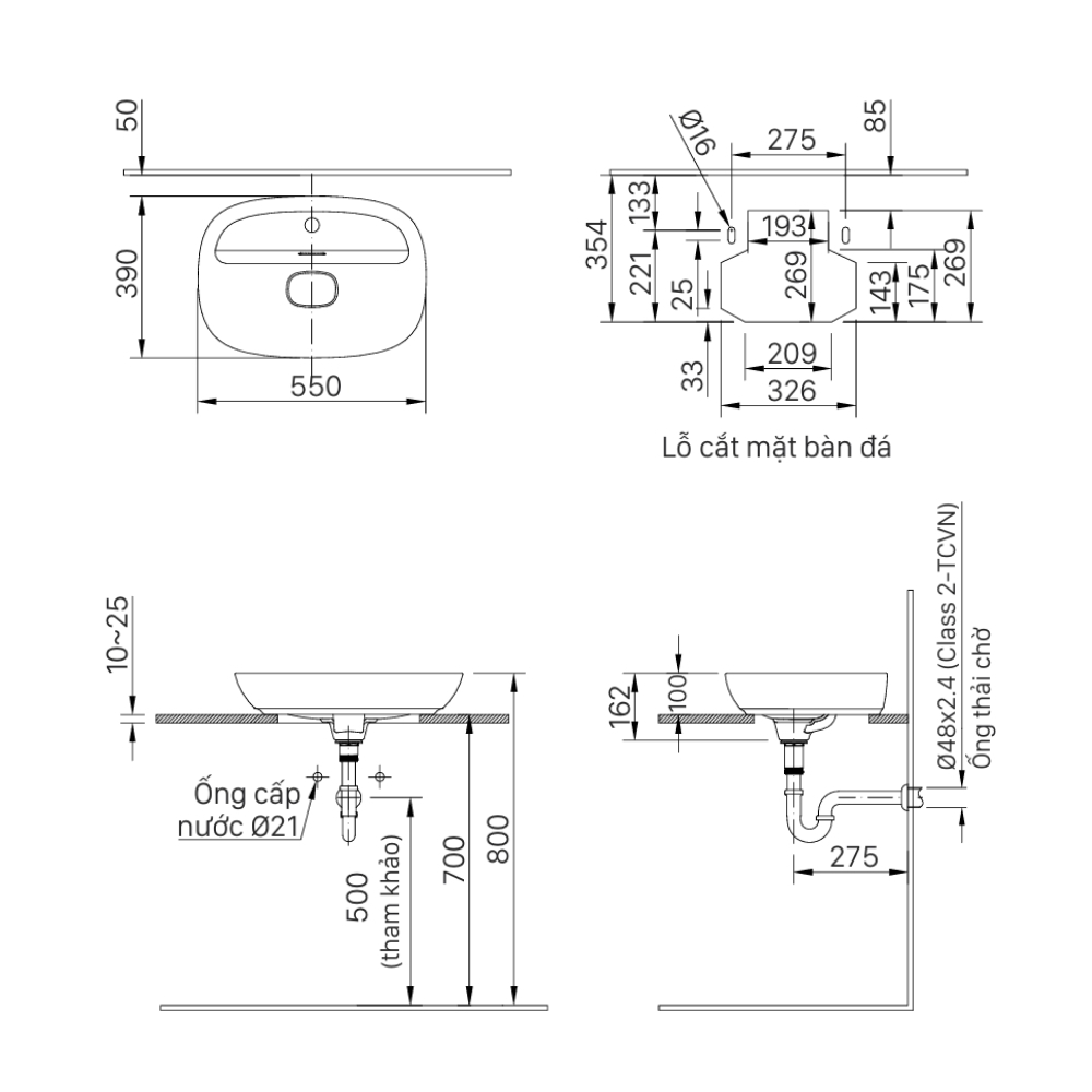 Chậu rửa lavabo đặt bàn INAX AL-682V (AL682V)