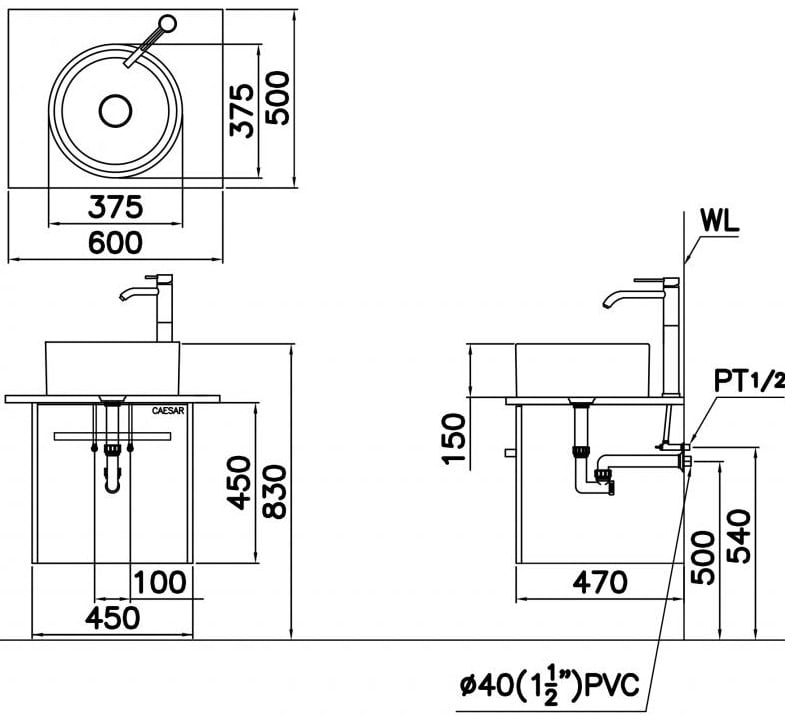 Lavabo Đặt Trên Bàn - LF5232