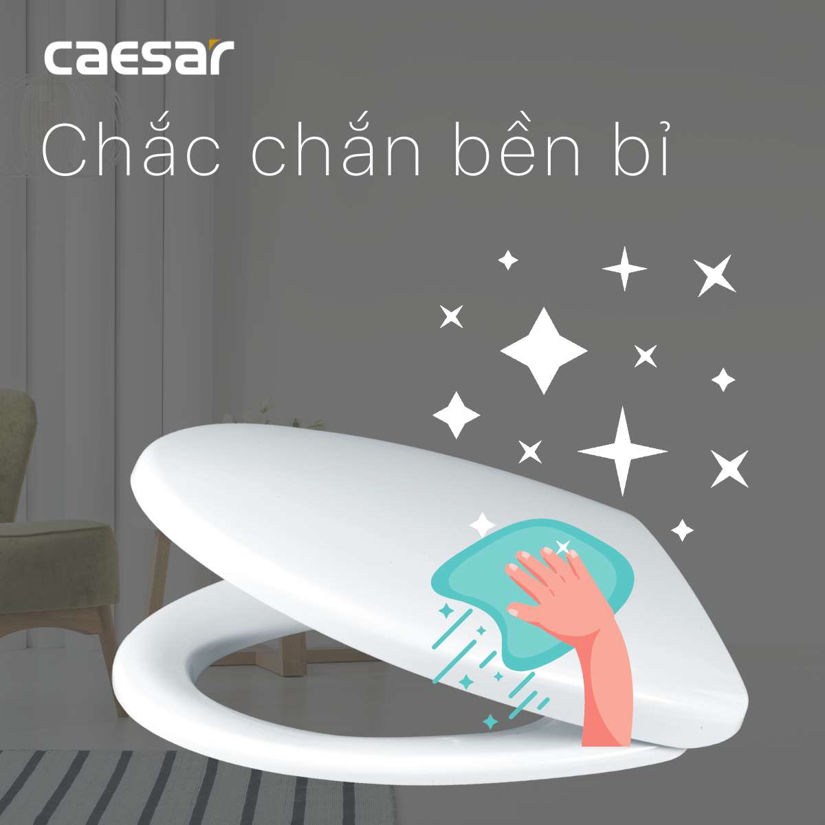 Nắp bồn cầu Caesar M232