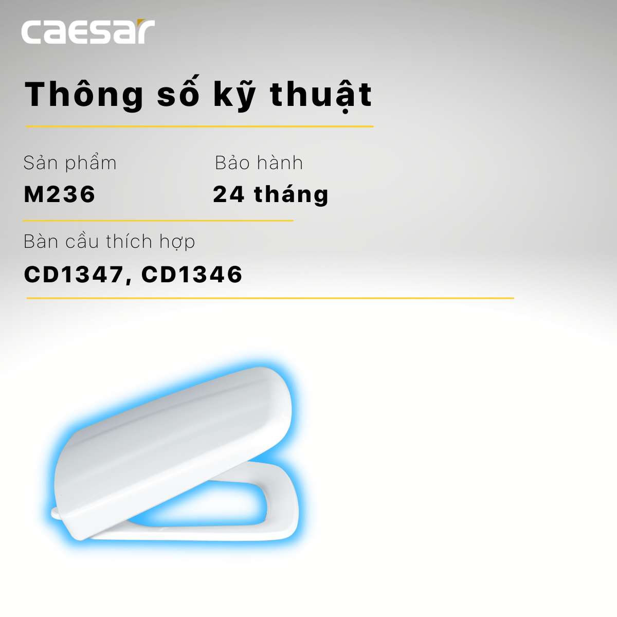 Nắp bồn cầu CAESAR M236