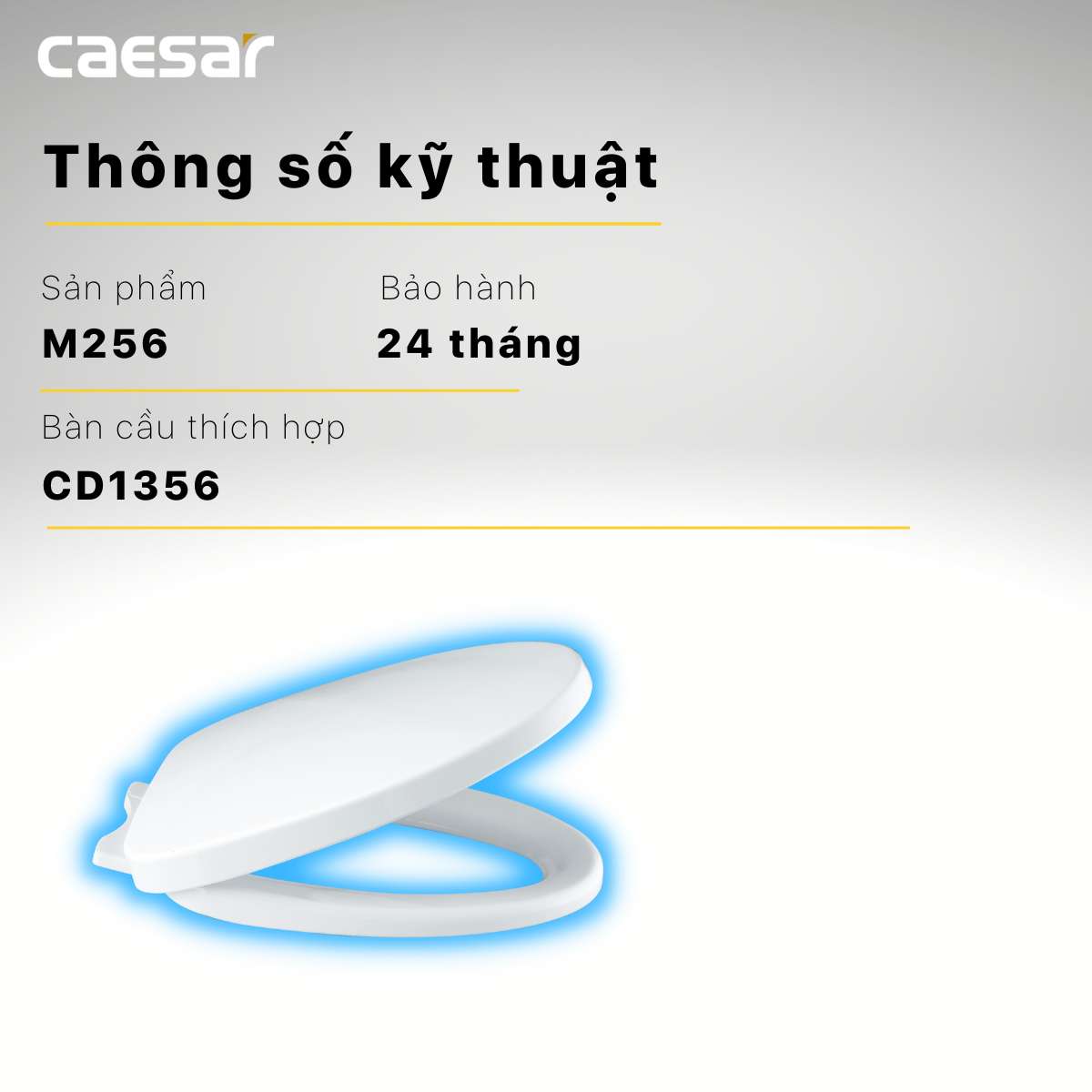NẮP BỒN CẦU CAESAR M256